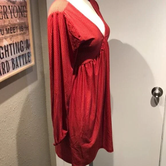 SACRED THREADS RED MINI DRESS NWT BOHO STYLE - Picture 3 of 14